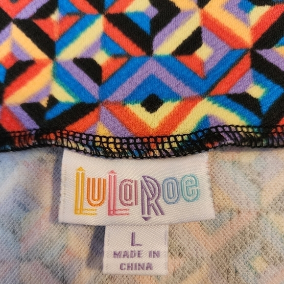 LulaRoe Geometric Cassie Pencil Skirt Women's Large L Stretch Wide Waistband EUC - Picture 5 of 7